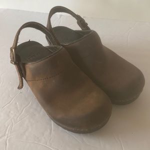 Dansko Women's Antique Brown Ingrid Open-Back Clog Sz EU 36 US 5.5